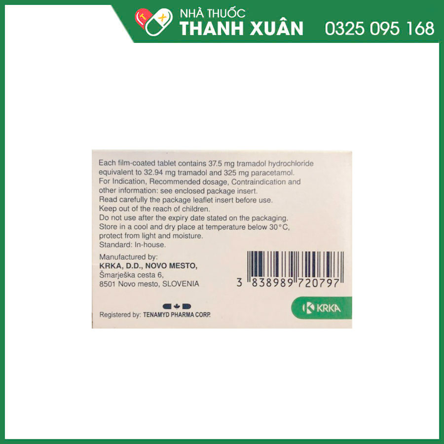Ramlepsa 37.5mg/325mg thuốc giảm đau trong trường hợp đau vừa và nặng